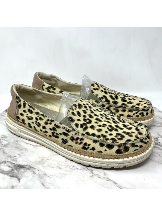 Hey Dude Shoes - Hey Dude Lena Leopard Print Slip-Ons 9/40 Comfy Sporty Resortwear Casual Preppy